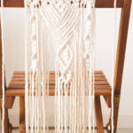 macrame stoelhanger in twistvorm naturel kleur feestdecoratie